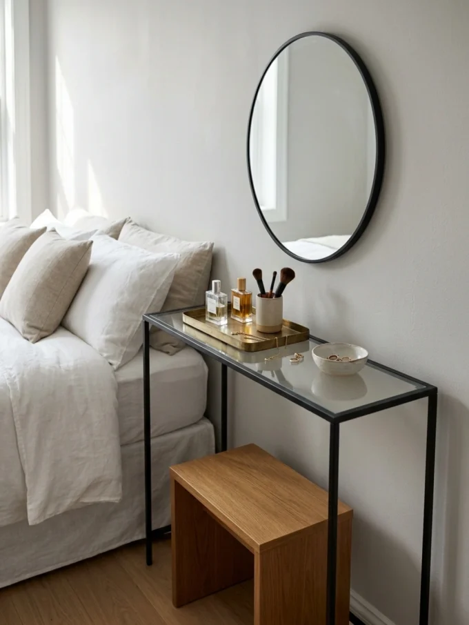 Bedside vanity layout with repurpose a slim console table featuring narrow console table and this option.