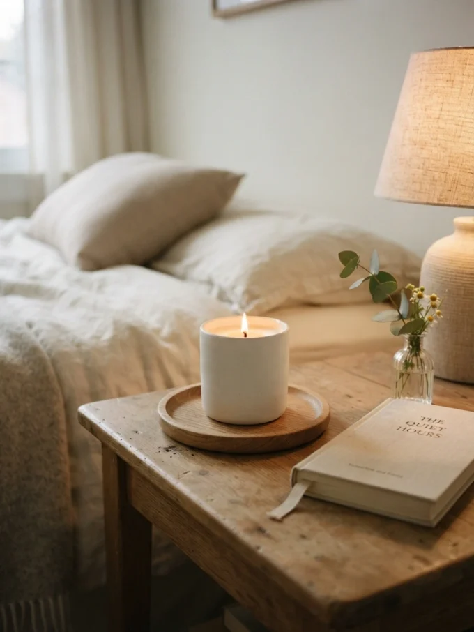 Bedroom with neutral tones.