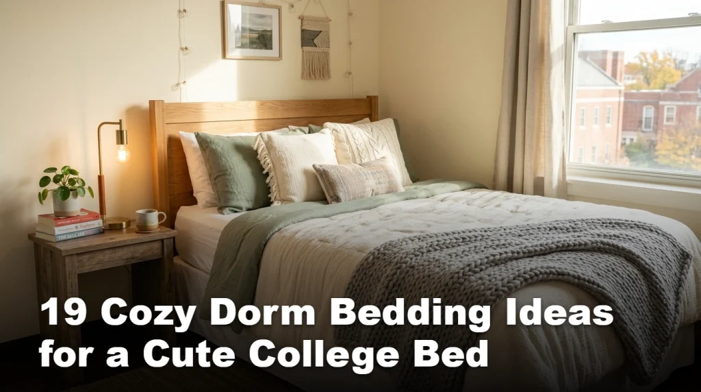 19 Cozy Dorm Bedding Ideas for a Cute College Bed